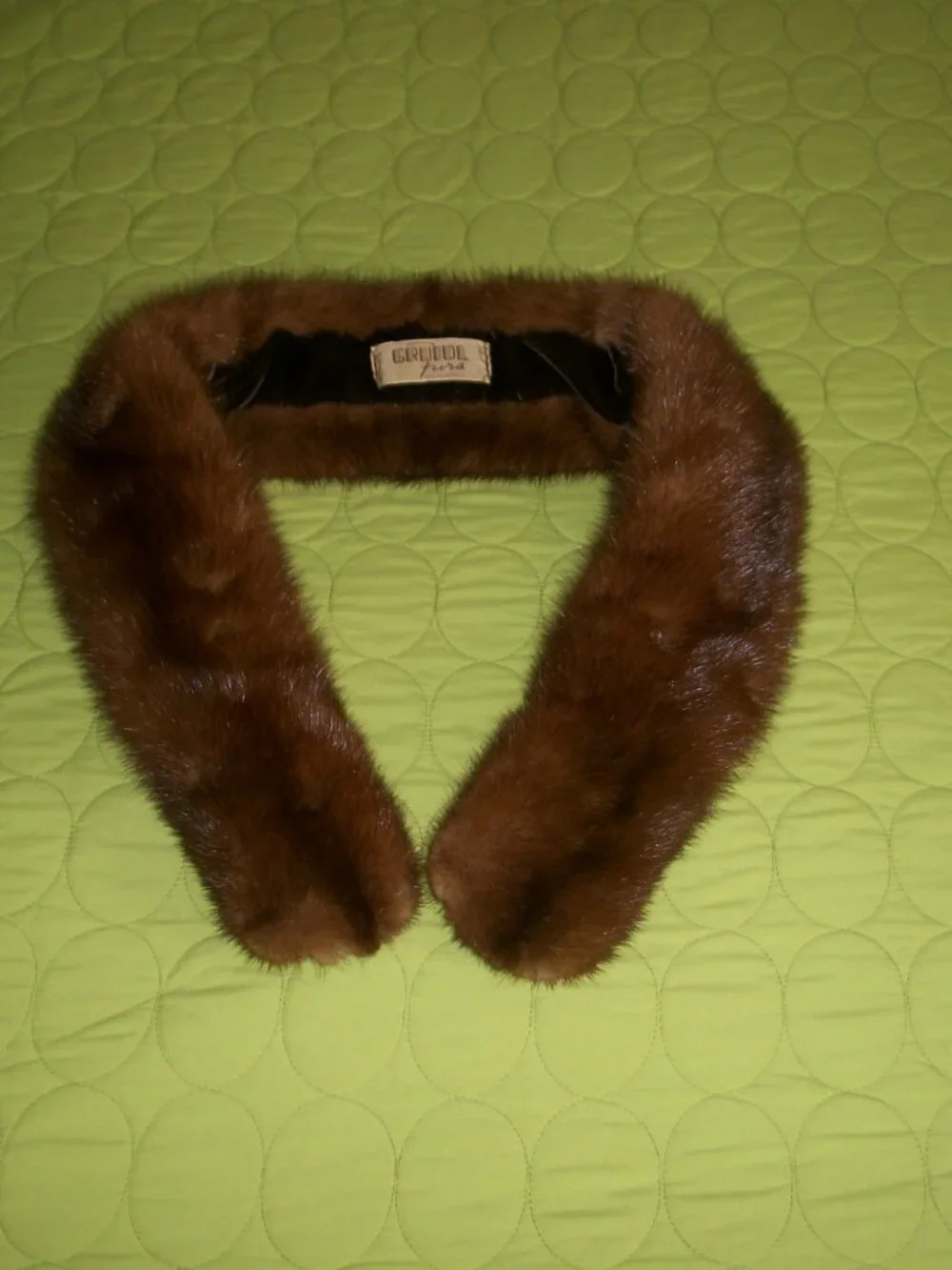 Vintage Real Gruidl Brown Mink Fur Collar/Stole